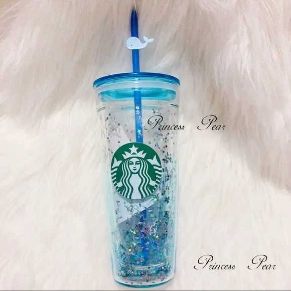 Starbucks Korea Glitter Whale Glass Tumbler - Picture 4 of 13